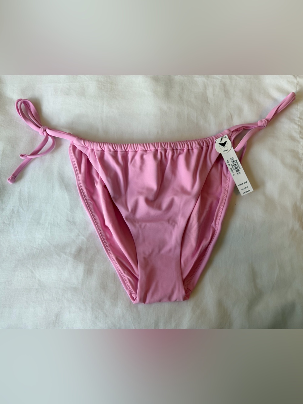 Pink Tie-Side Bikini Bottom